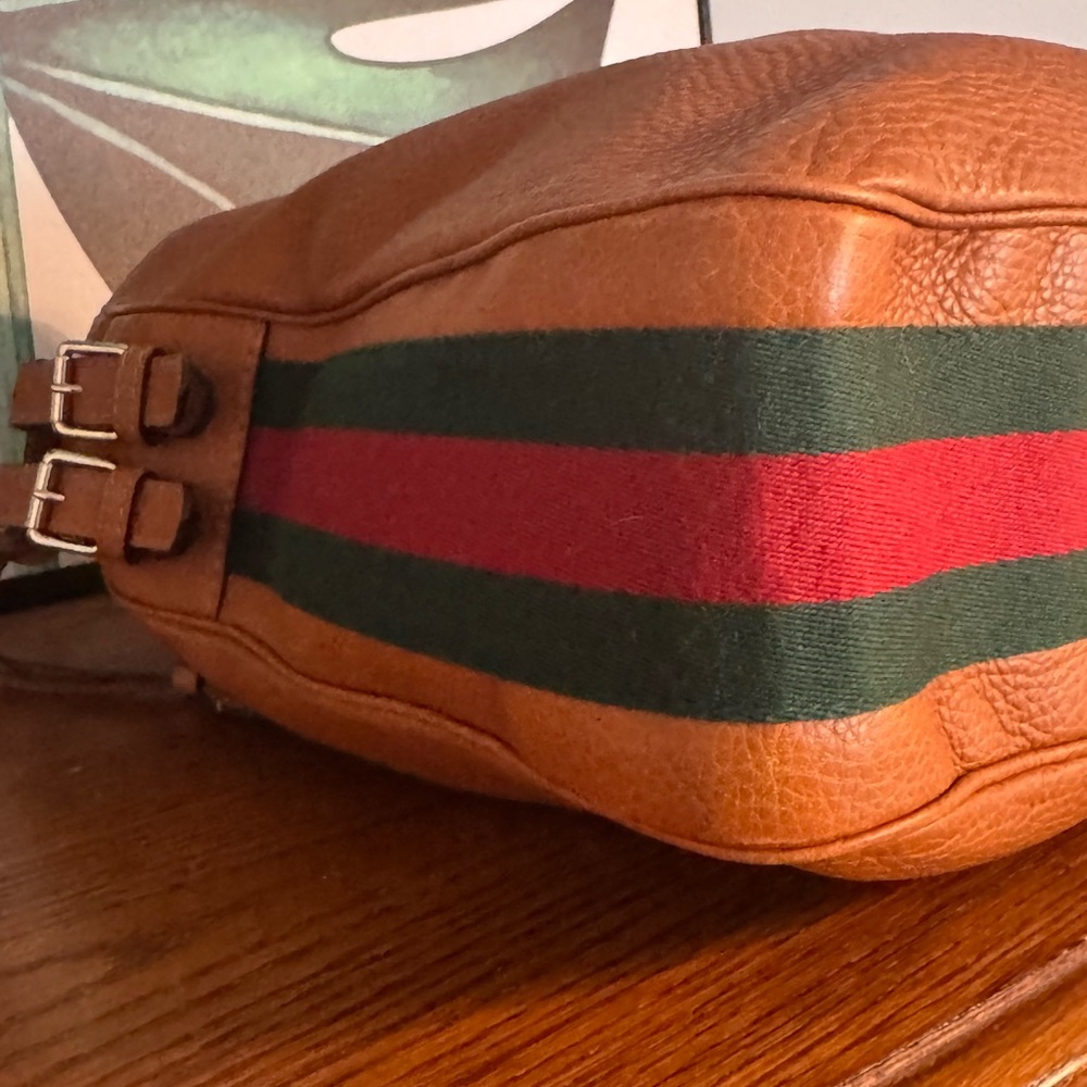 Gucci Heritage Grained Leather Sherry Line Shoulder Bag COA - Picture 9 of 13